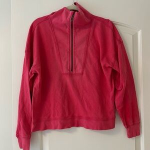 J. Crew Pink Popover Sweatshirt XS